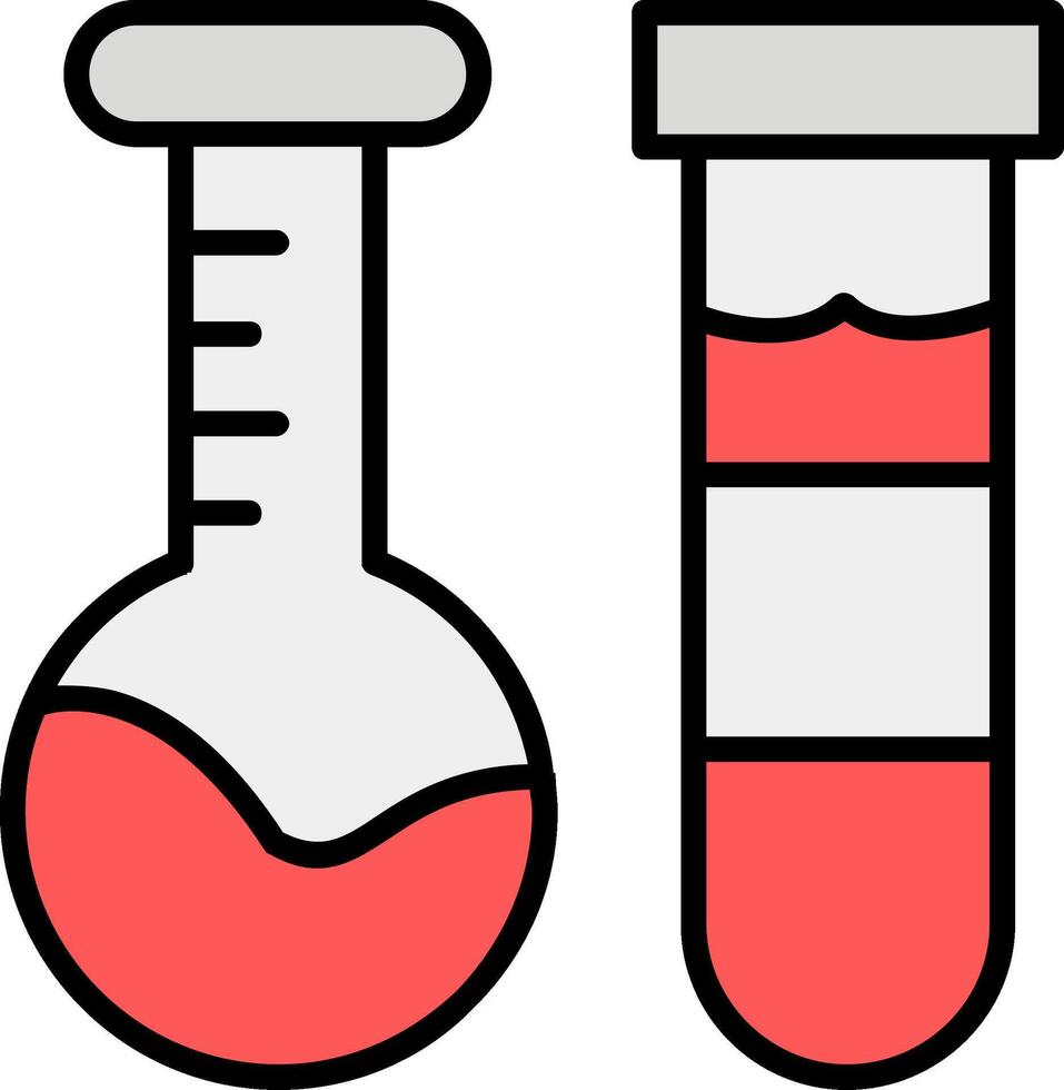 laboratorio borraccia linea pieno icona vettore