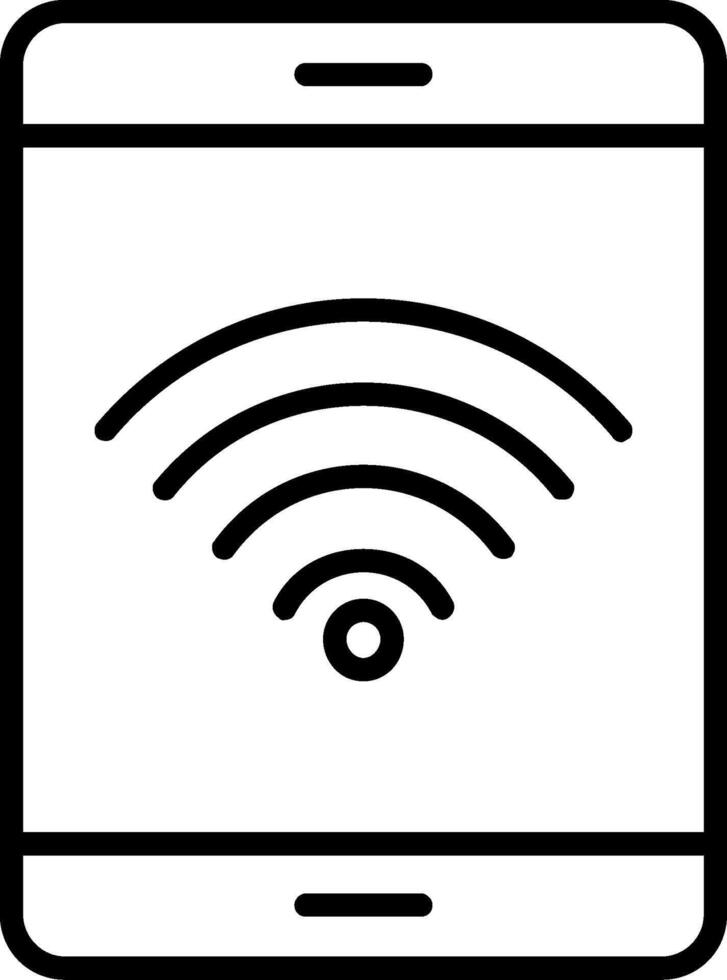 Wi-Fi segnale linea icona vettore