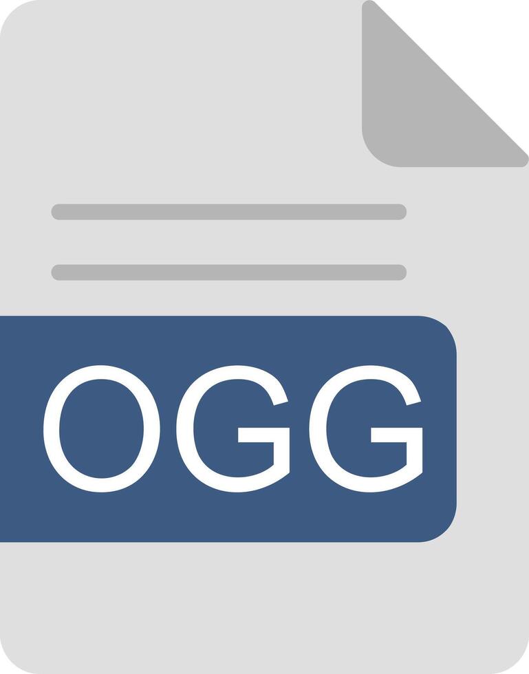 ogg file formato piatto icona vettore