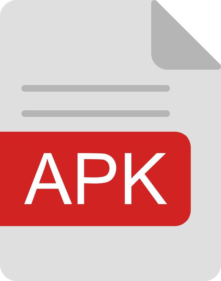 apk file formato piatto icona vettore
