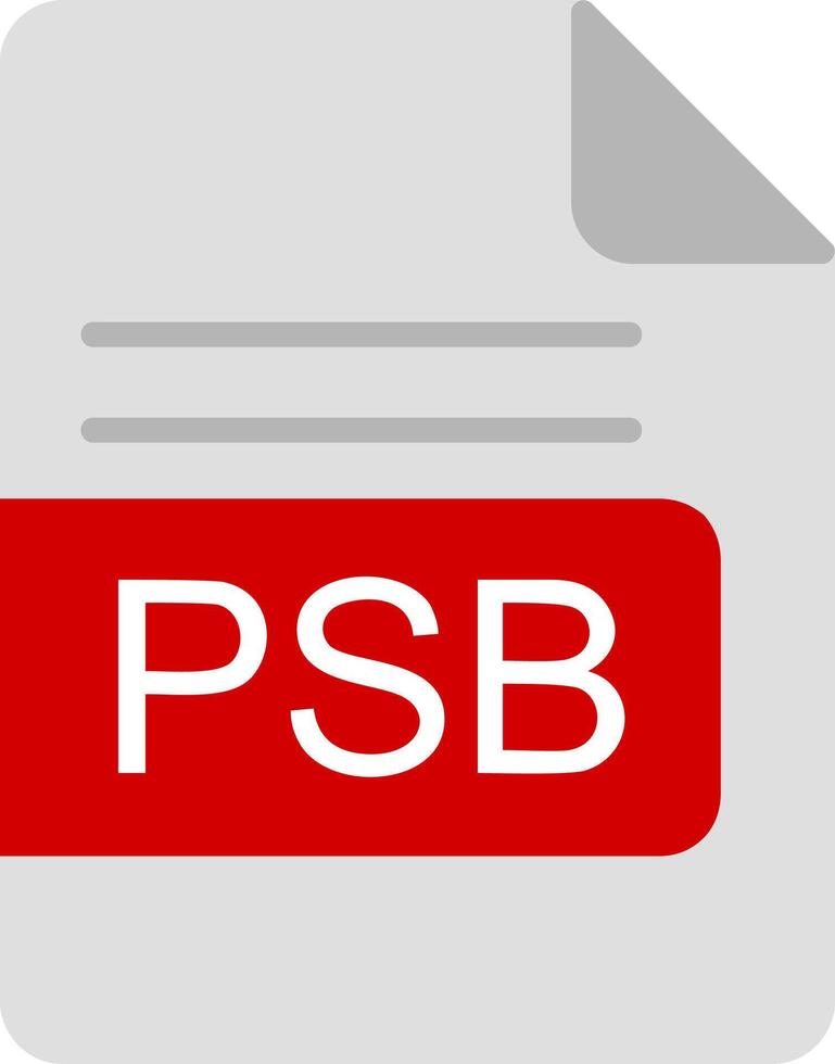 psb file formato piatto icona vettore
