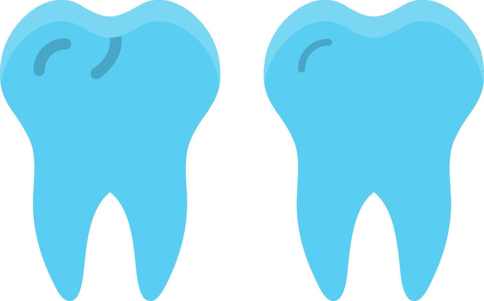 denti piatto icona vettore