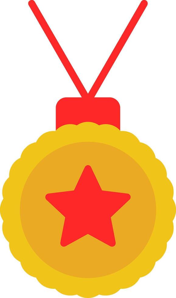 icona piatta medaglia vettore