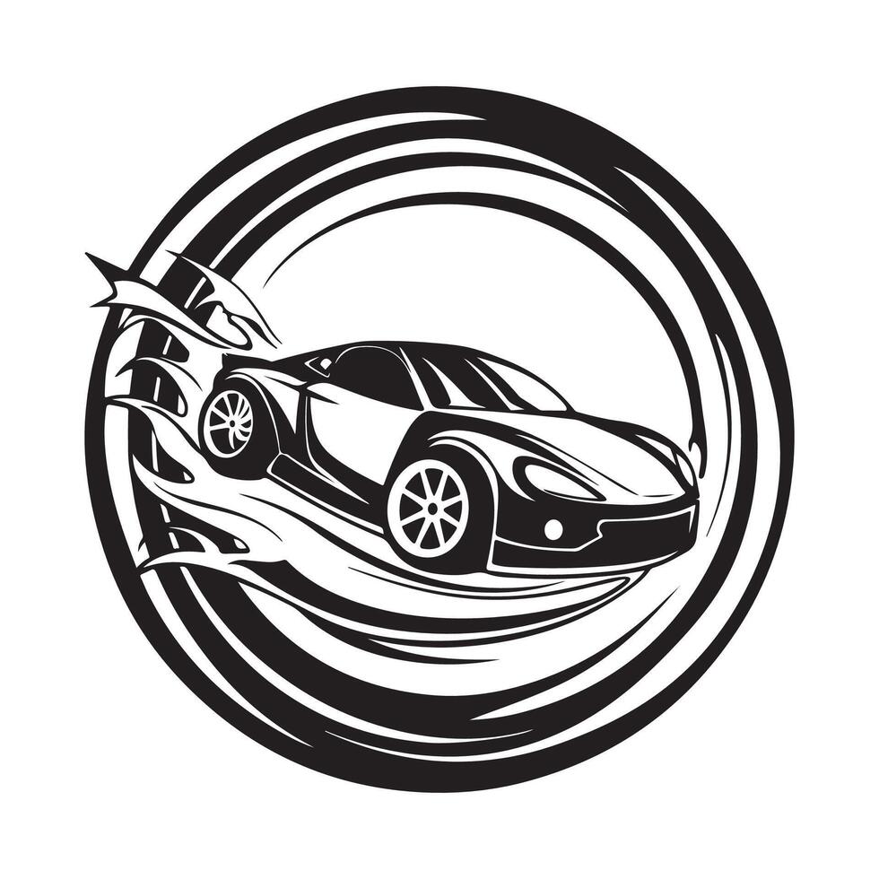 auto logo design concetto arte, disegno, azione isolato su bianca sfondo vettore
