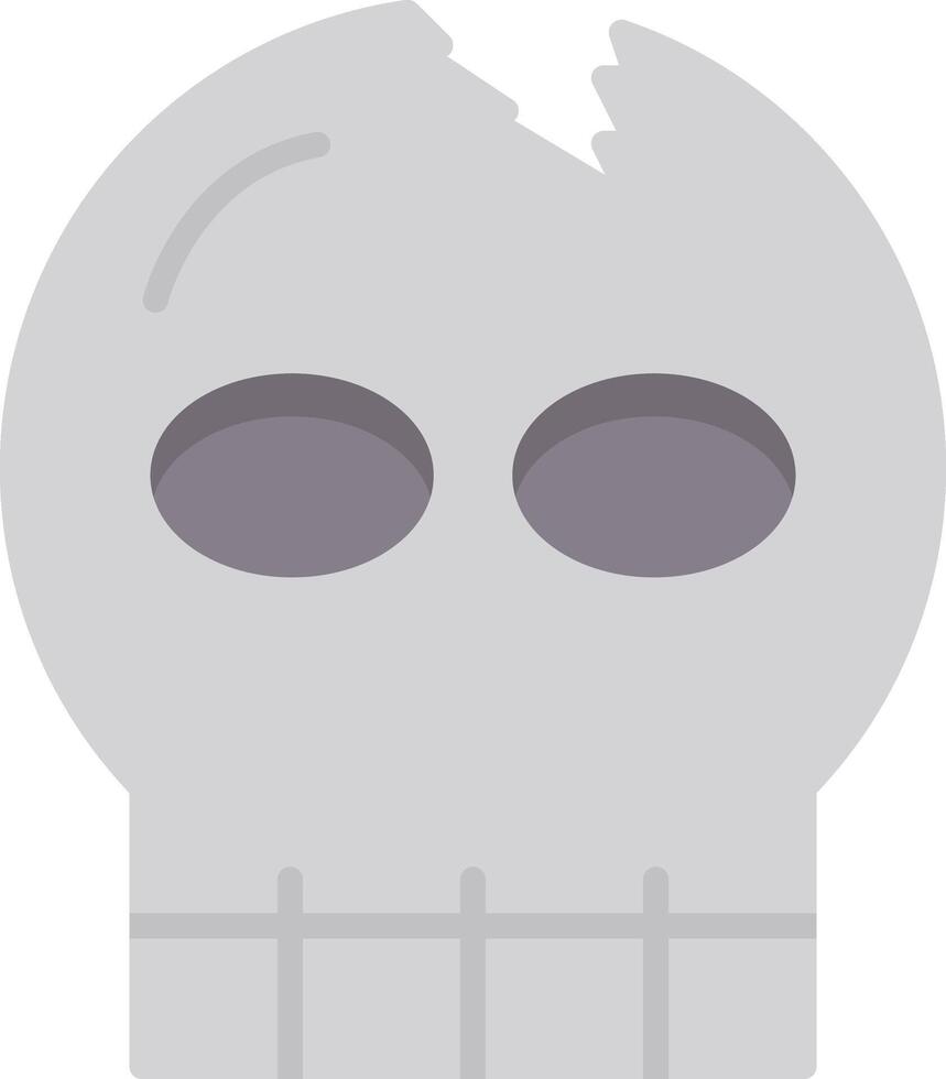 icona piatta del cranio vettore