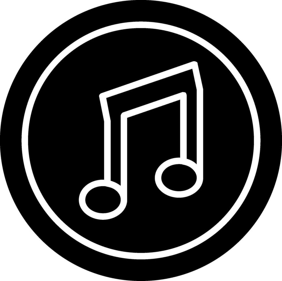 icona del glifo musicale vettore