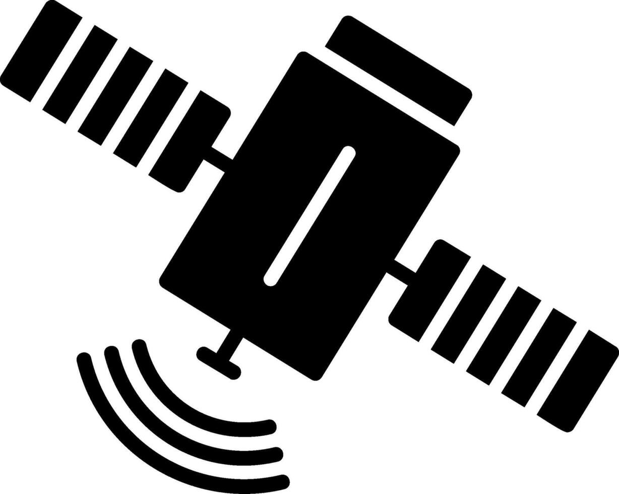 satelite glifo icona vettore