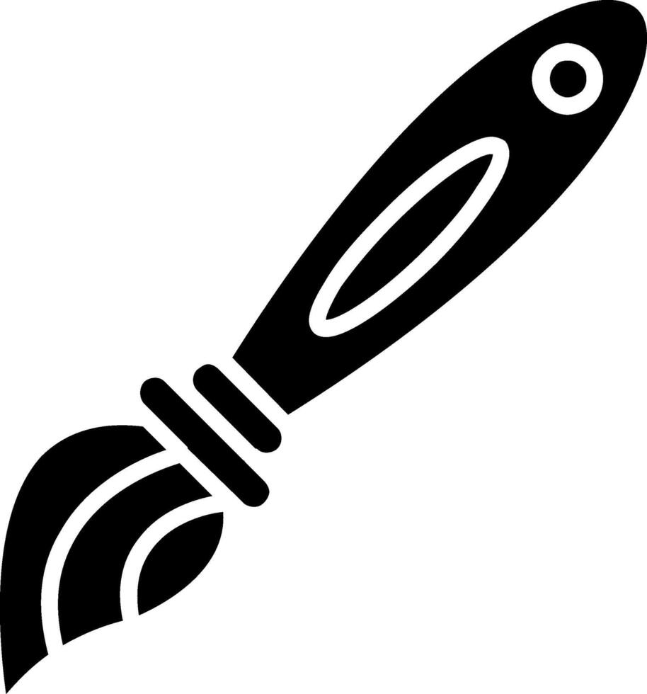 icona del glifo con pennello vettore