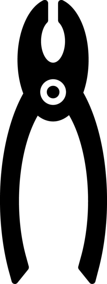 icona del glifo con pinze vettore