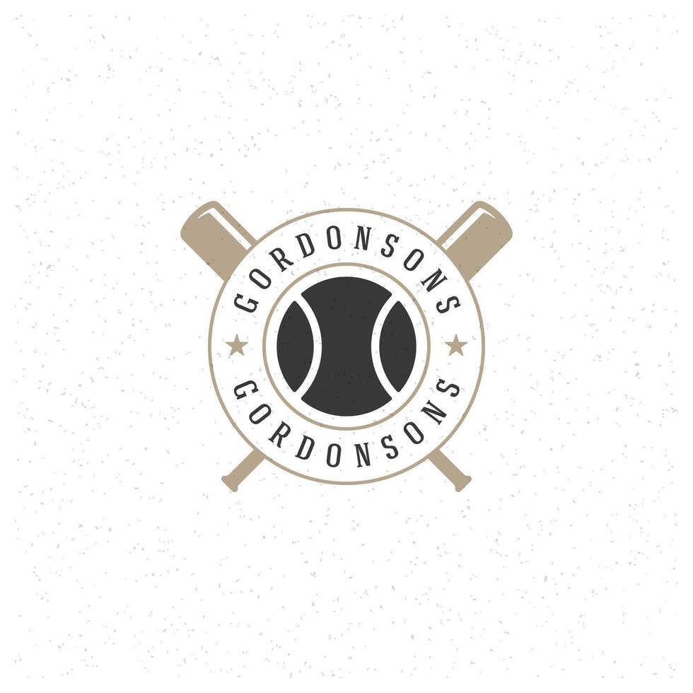baseball logo modello. design elemento Vintage ▾ stile distintivo vettore