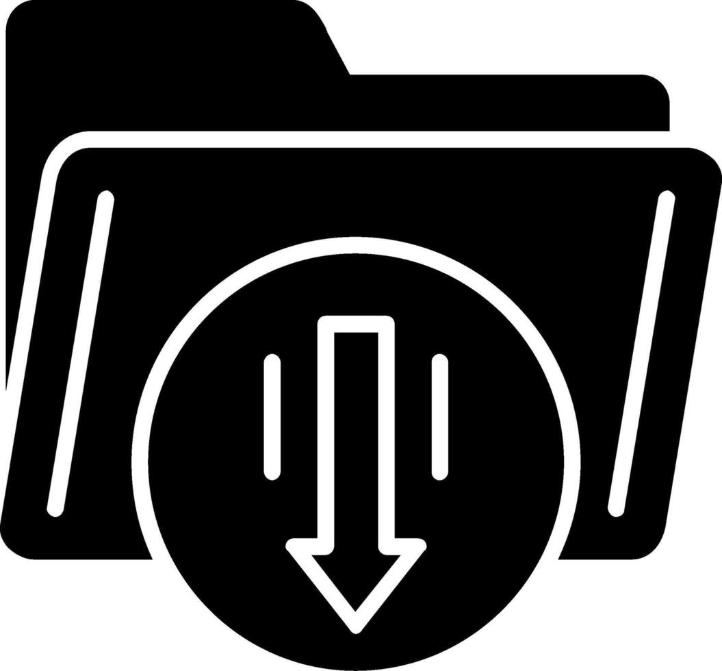 Scarica cartella glifo icona vettore