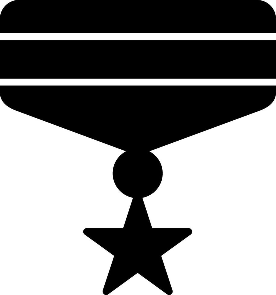 icona del glifo con medaglia vettore
