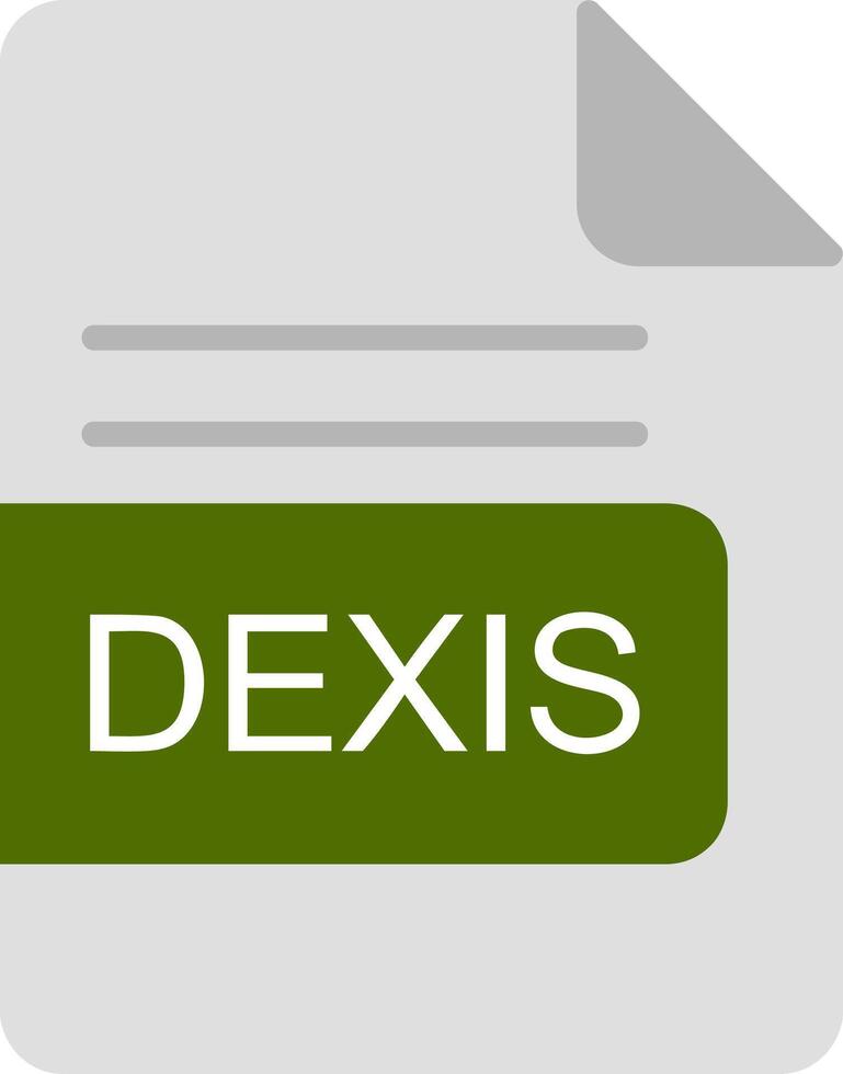 dexis file formato piatto icona vettore