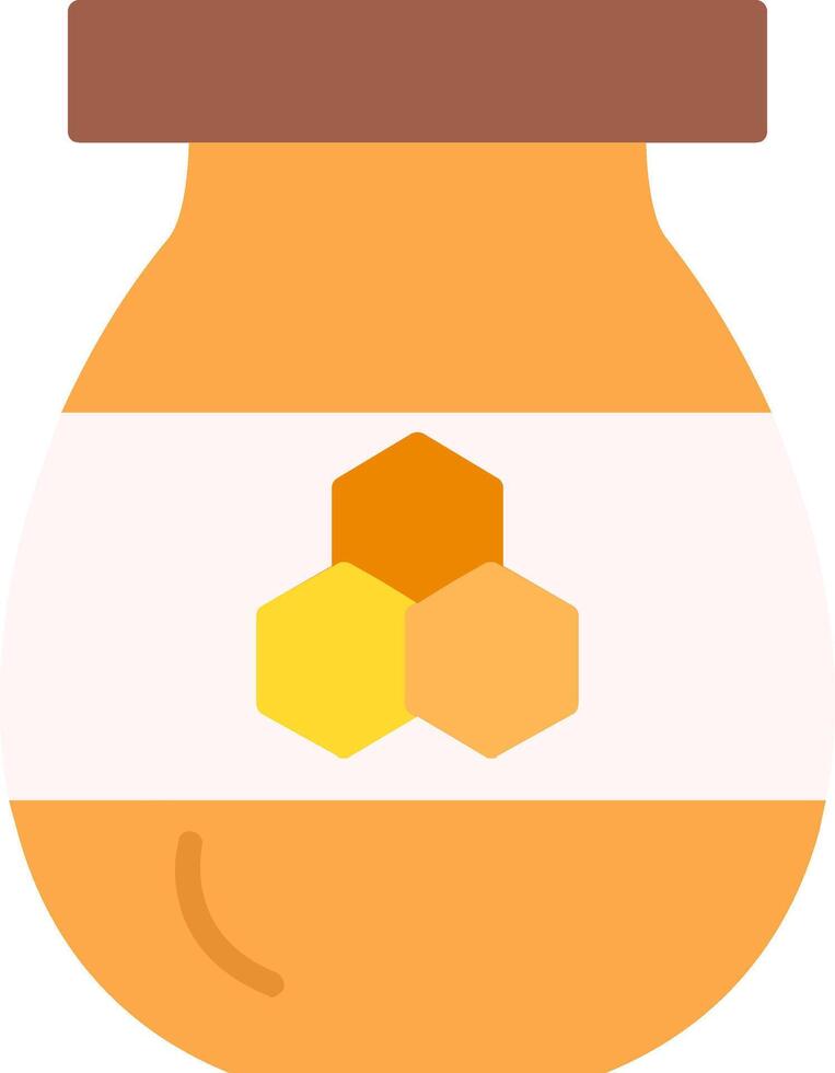 icona piana di vasetto di miele vettore