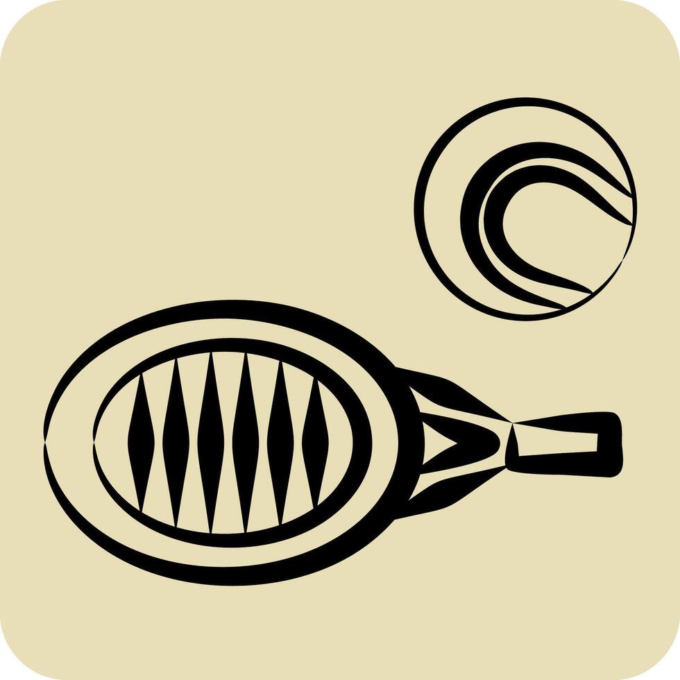 icona rimbalzo 2. relazionato per tennis gli sport simbolo. mano disegnato stile. semplice design illustrazione vettore