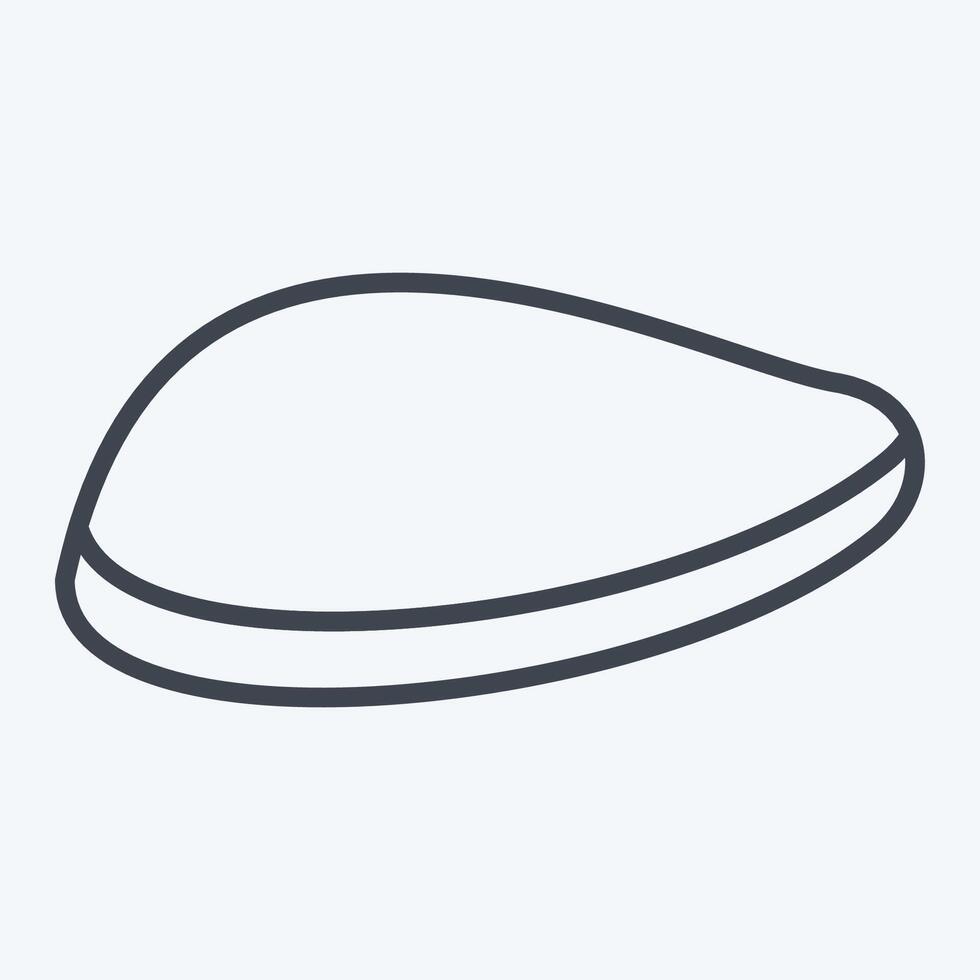 icona pollo Seno. relazionato per salutare cibo simbolo. linea stile. semplice design illustrazione vettore