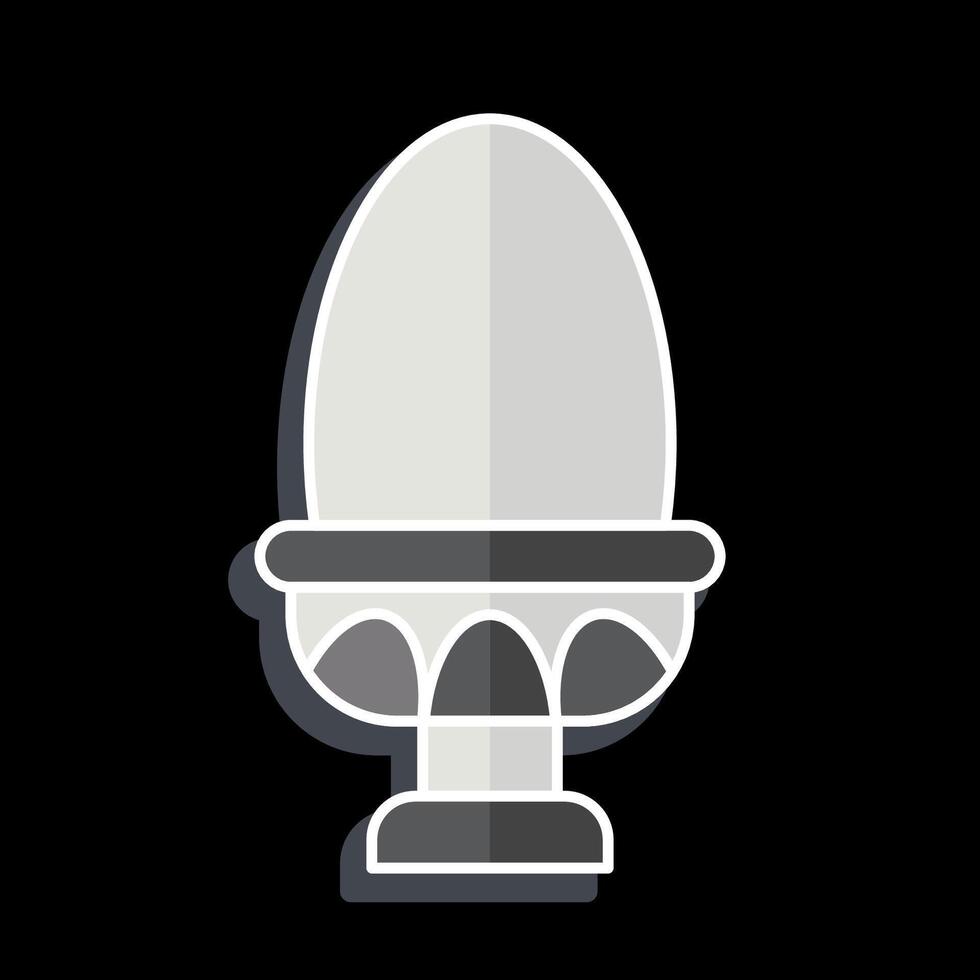 icona bollito uovo. relazionato per salutare cibo simbolo. lucido stile. semplice design illustrazione vettore