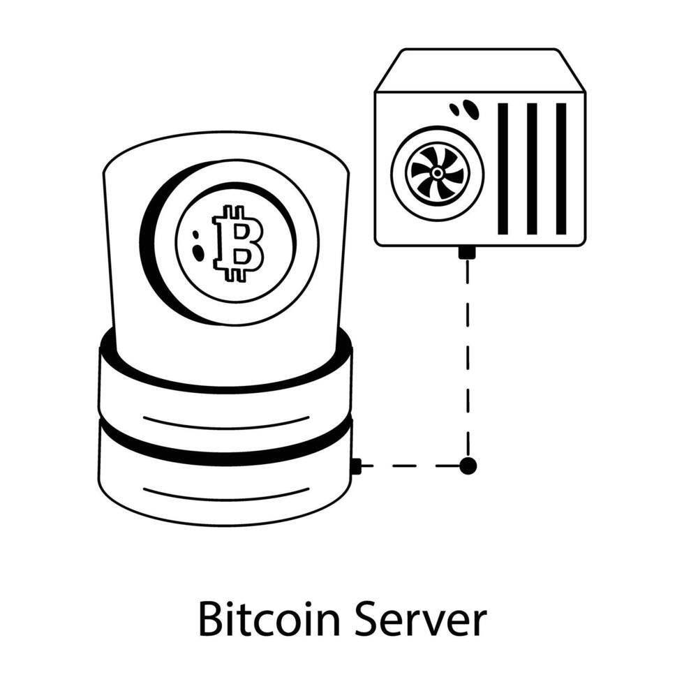 di moda bitcoin server vettore