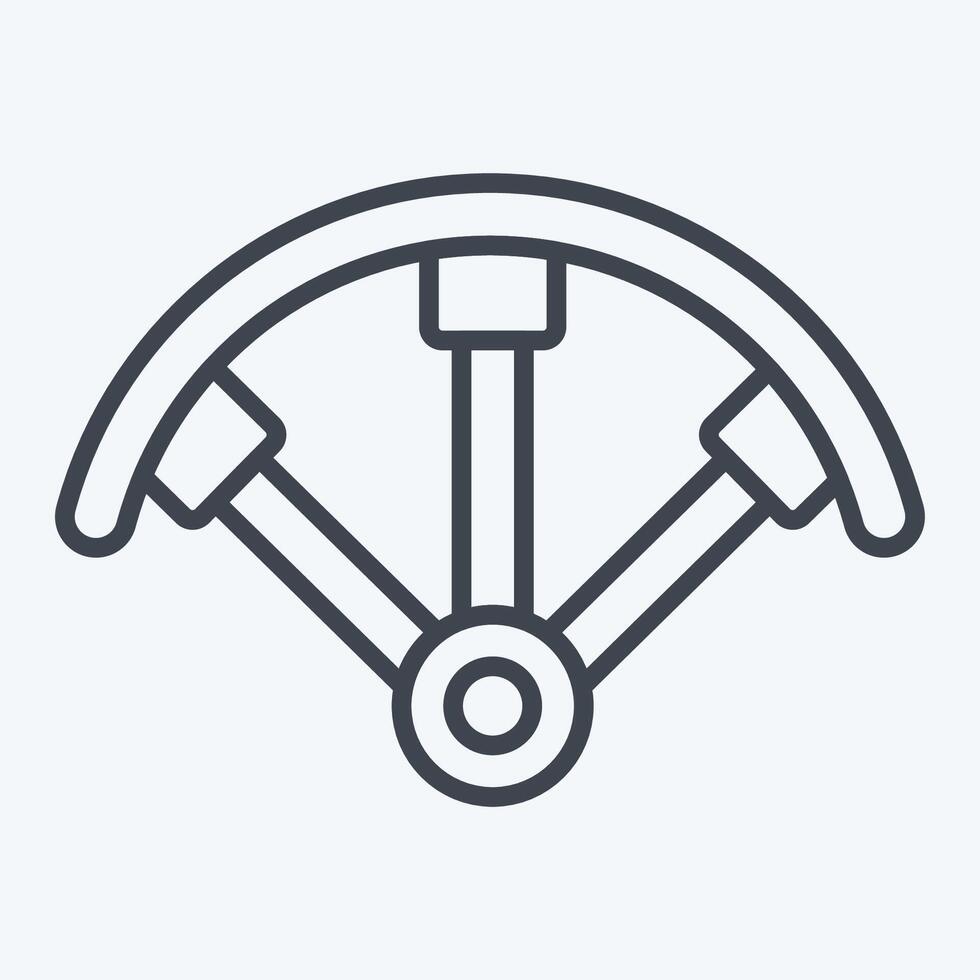 icona elica guardie ✔. relazionato per fuco simbolo. linea stile. semplice design illustrazione vettore