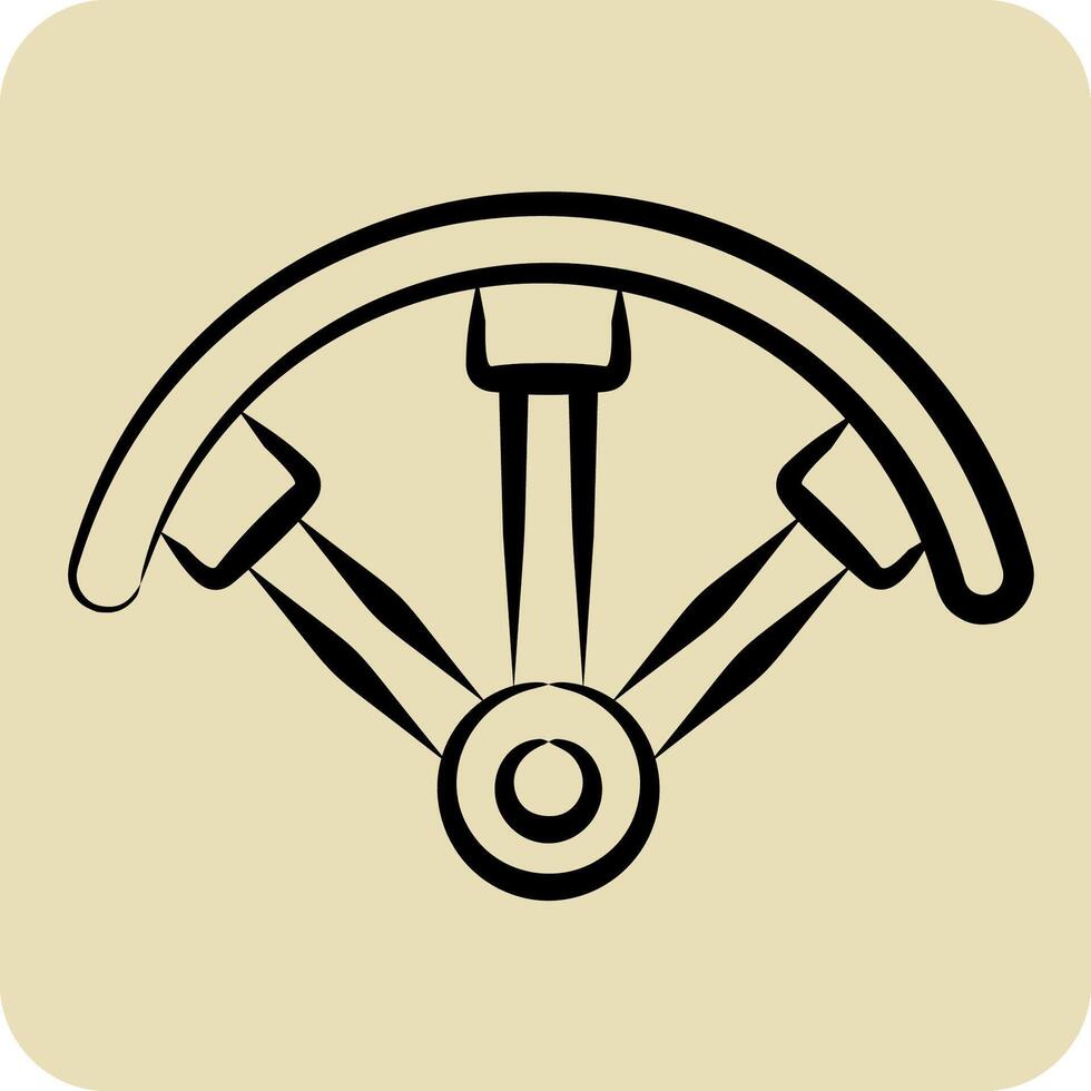 icona elica guardie ✔. relazionato per fuco simbolo. mano disegnato stile. semplice design illustrazione vettore
