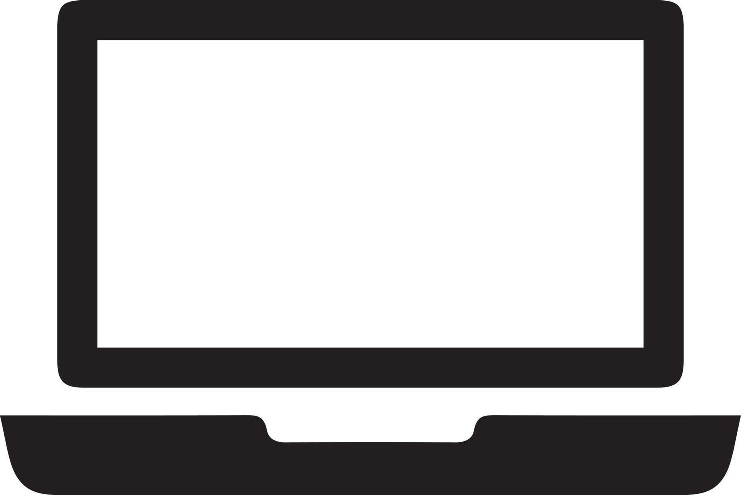 simbolo dell'icona del computer portatile vettore
