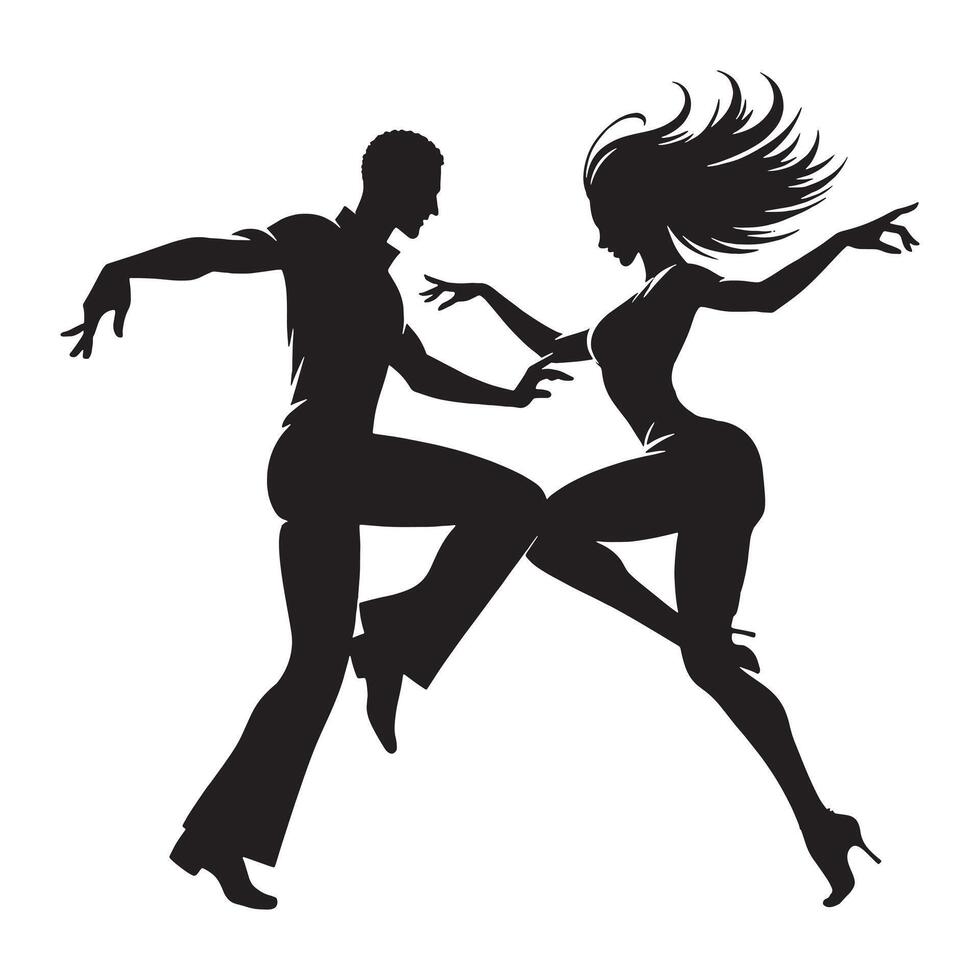 samba ascia danza silhouette vettore