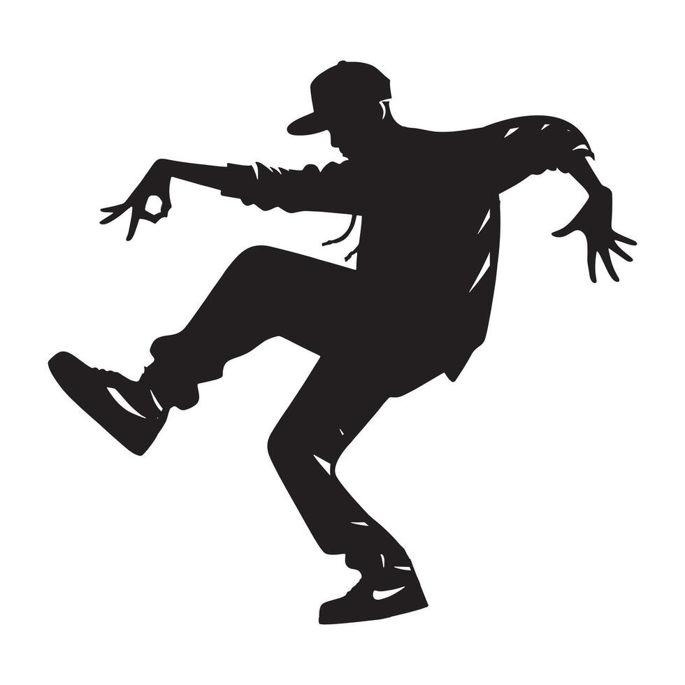 bloccaggio danza silhouette illustrazione vettore
