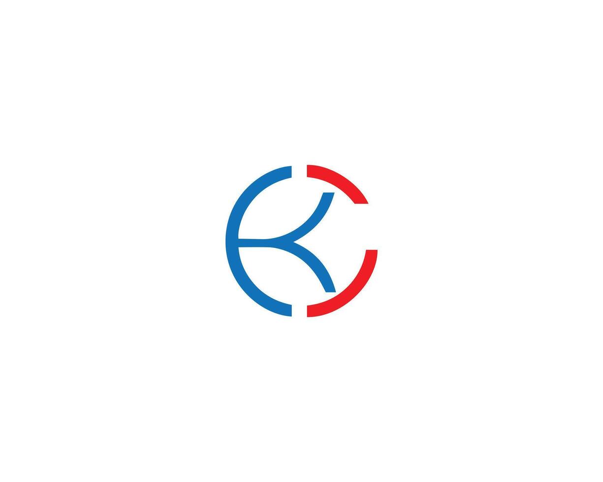 kc o ck iniziale lettera astratto logo icona design concetto modello. vettore