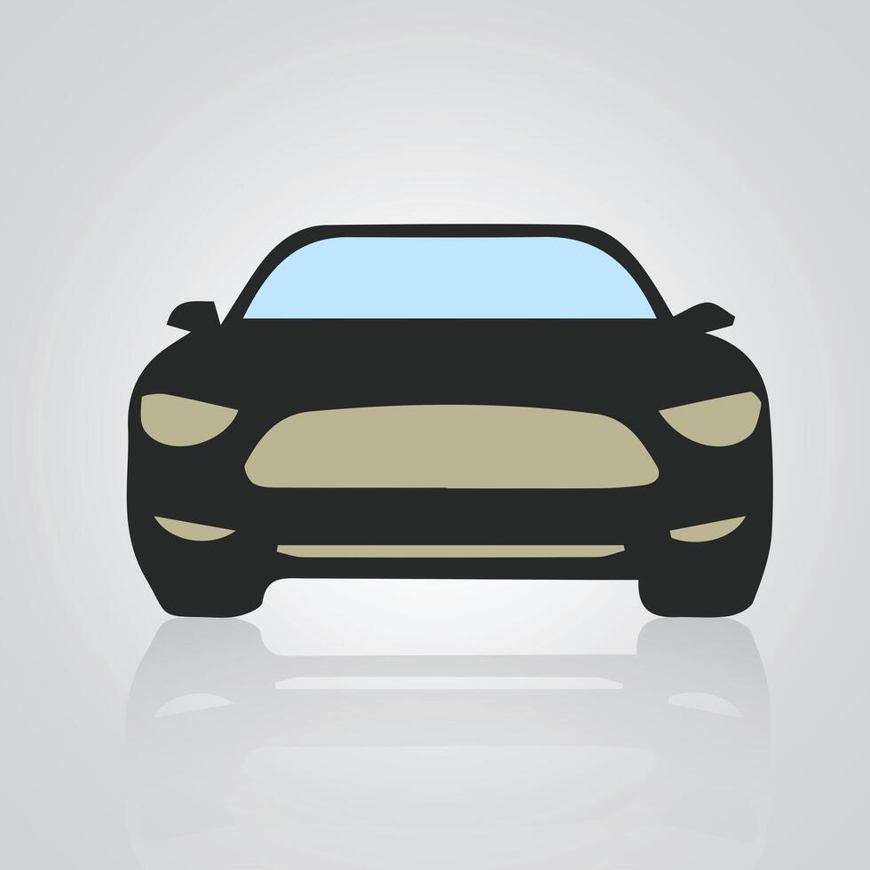 auto icone, Vintage ▾ macchine, unico icone, e un' auto logo con un' argento sfondo, illustrazione vettore