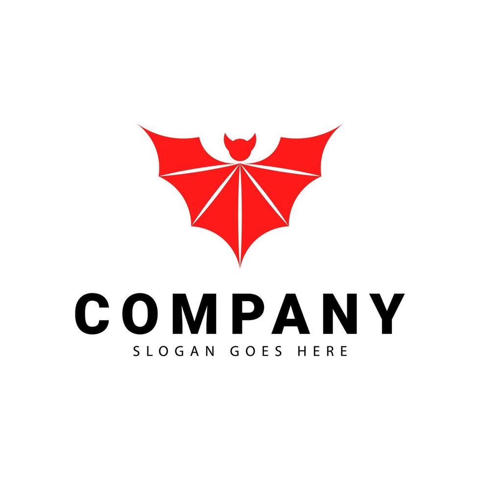 rosso pipistrello logo, Questo logo è adatto per il tuo attività commerciale vettore