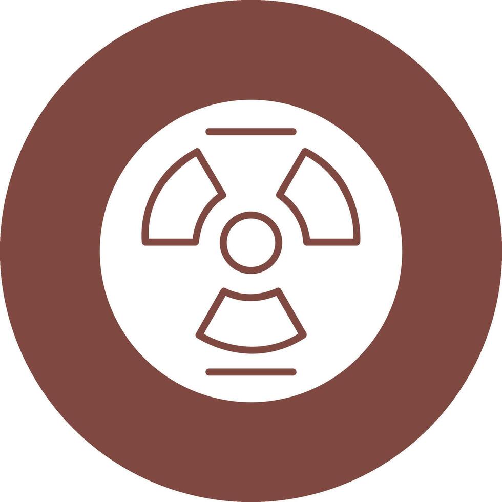 nucleare glifo Multi cerchio icona vettore