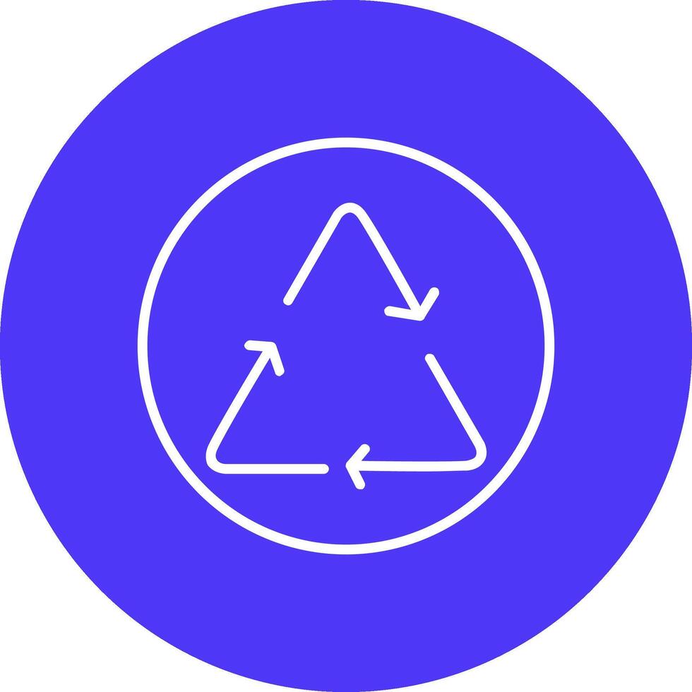 riciclare linea Multi cerchio icona vettore