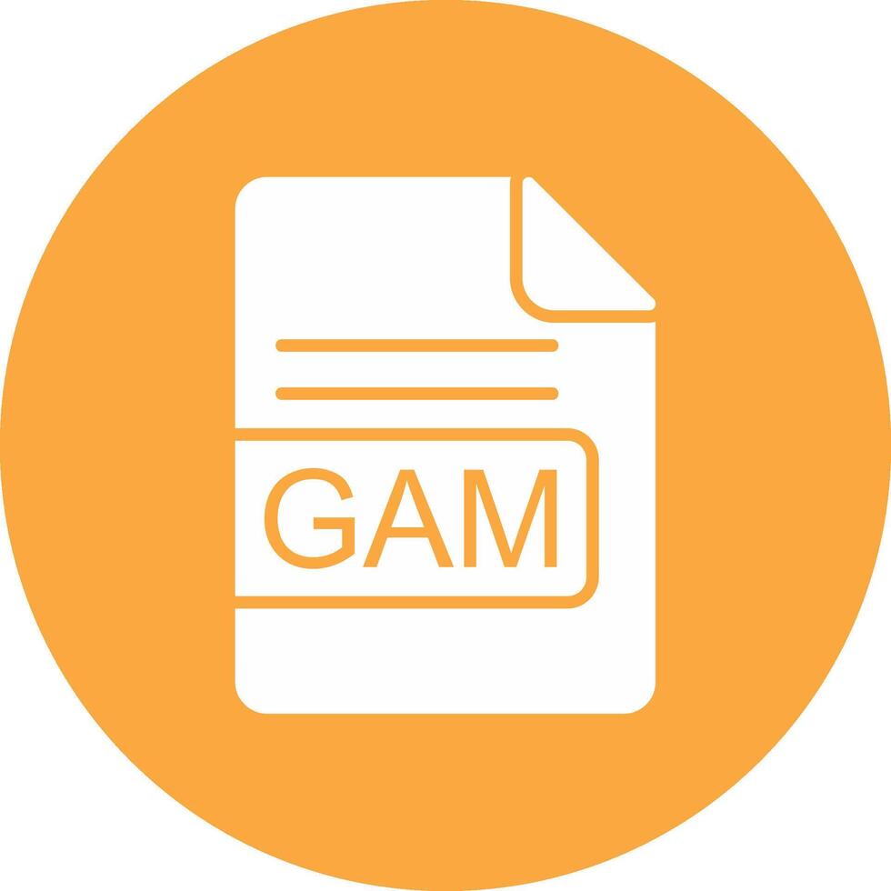 gam file formato glifo Multi cerchio icona vettore