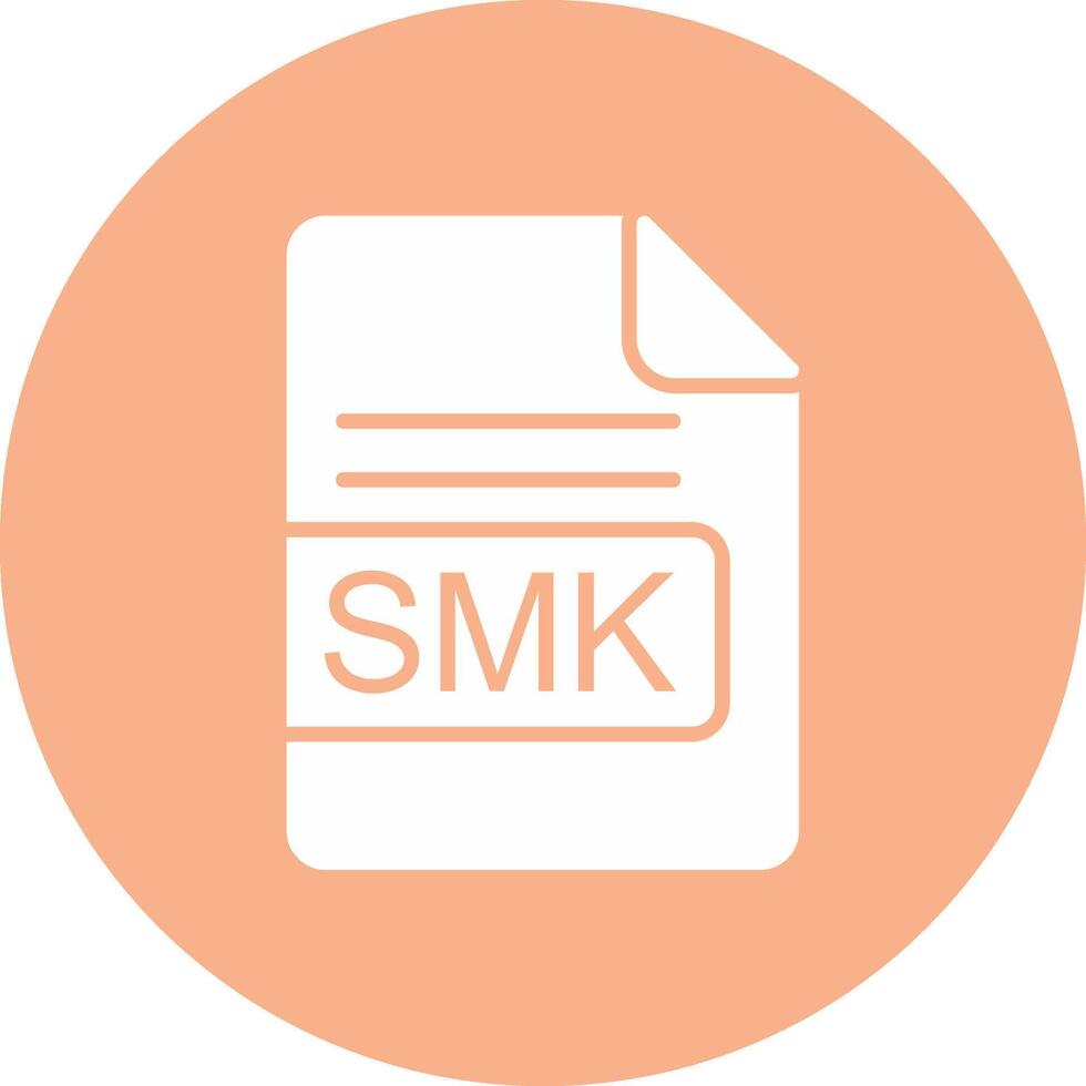 smk file formato glifo Multi cerchio icona vettore