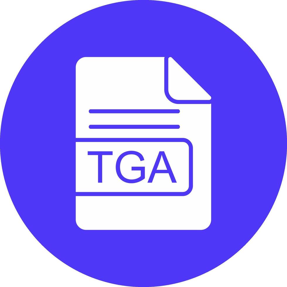 tga file formato glifo Multi cerchio icona vettore