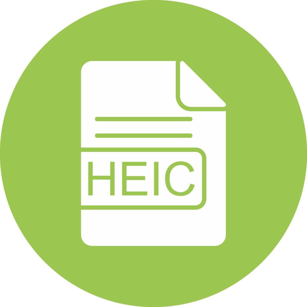 heic file formato glifo Multi cerchio icona vettore