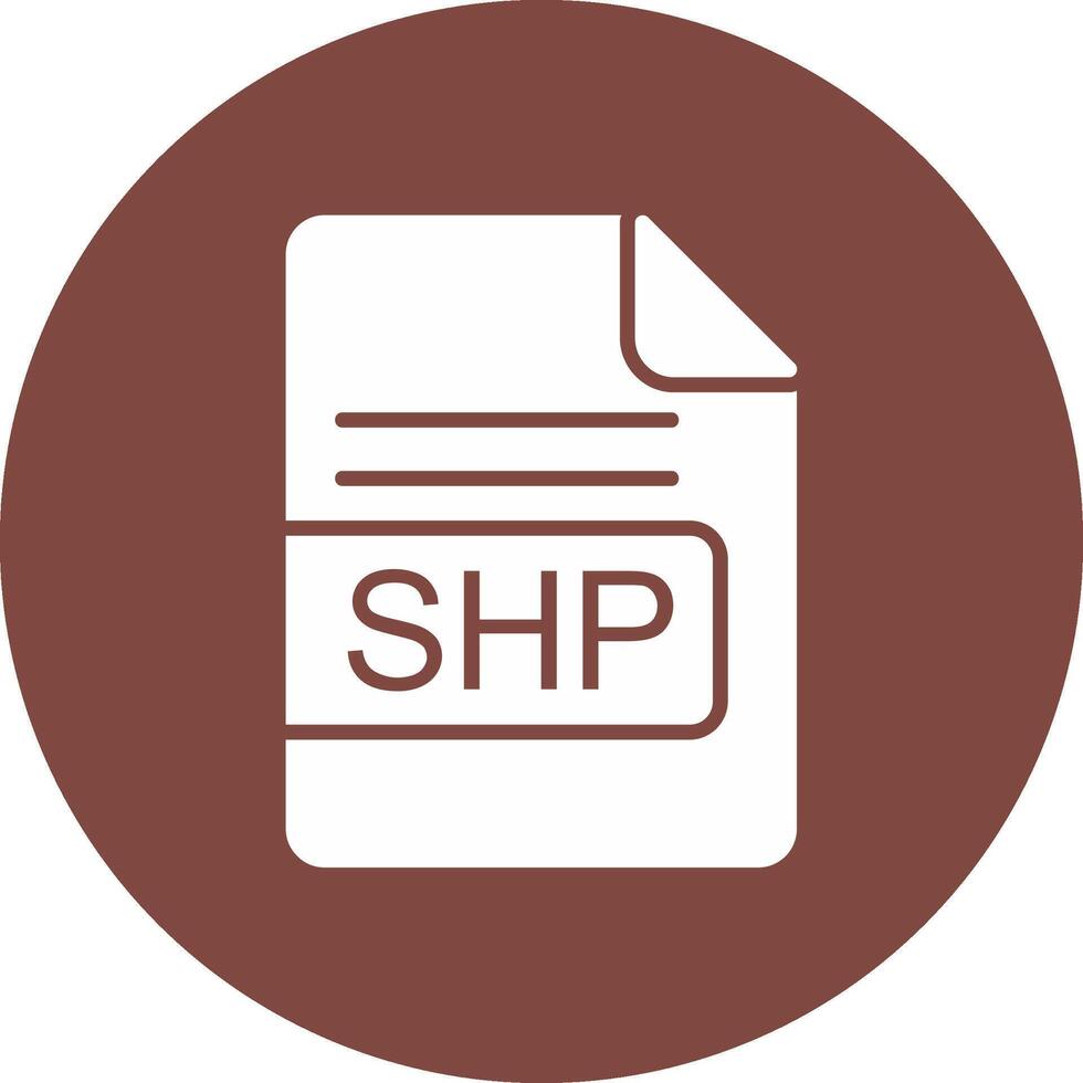 shp file formato glifo Multi cerchio icona vettore