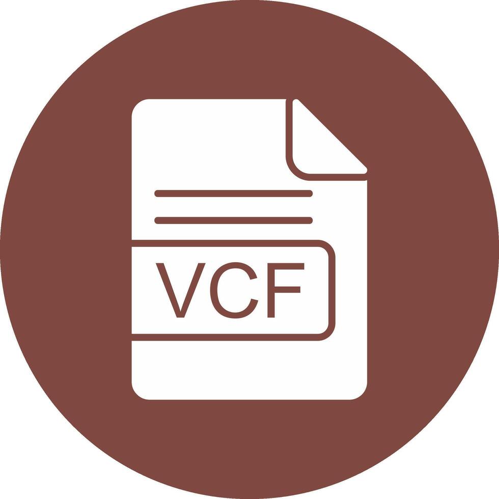 vcf file formato glifo Multi cerchio icona vettore
