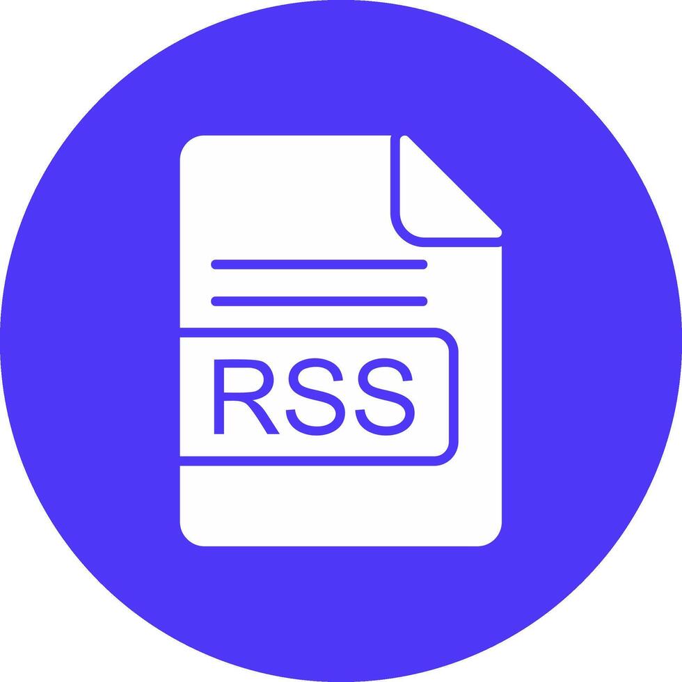 rss file formato glifo Multi cerchio icona vettore