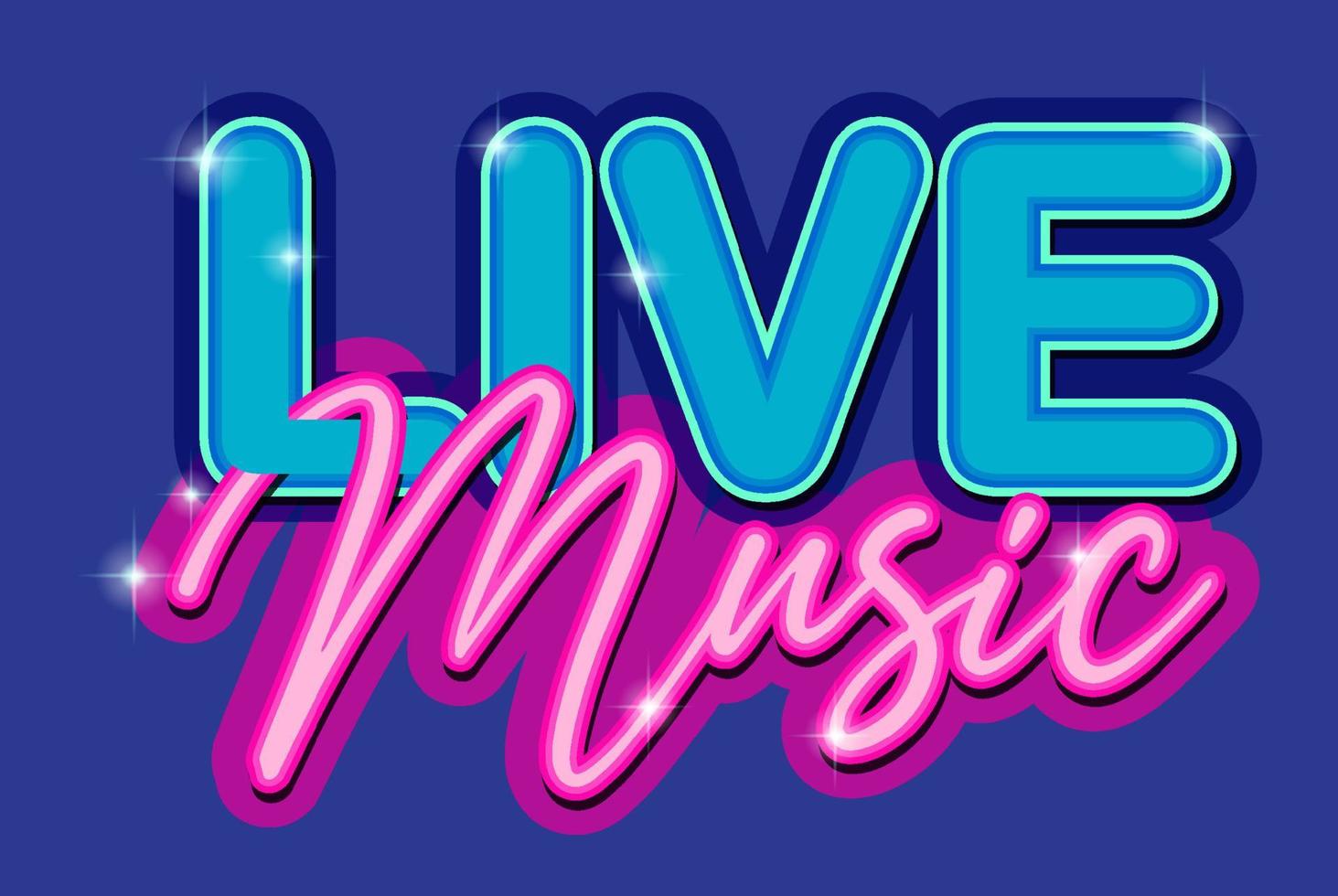 design di banner di musica dal vivo vettore