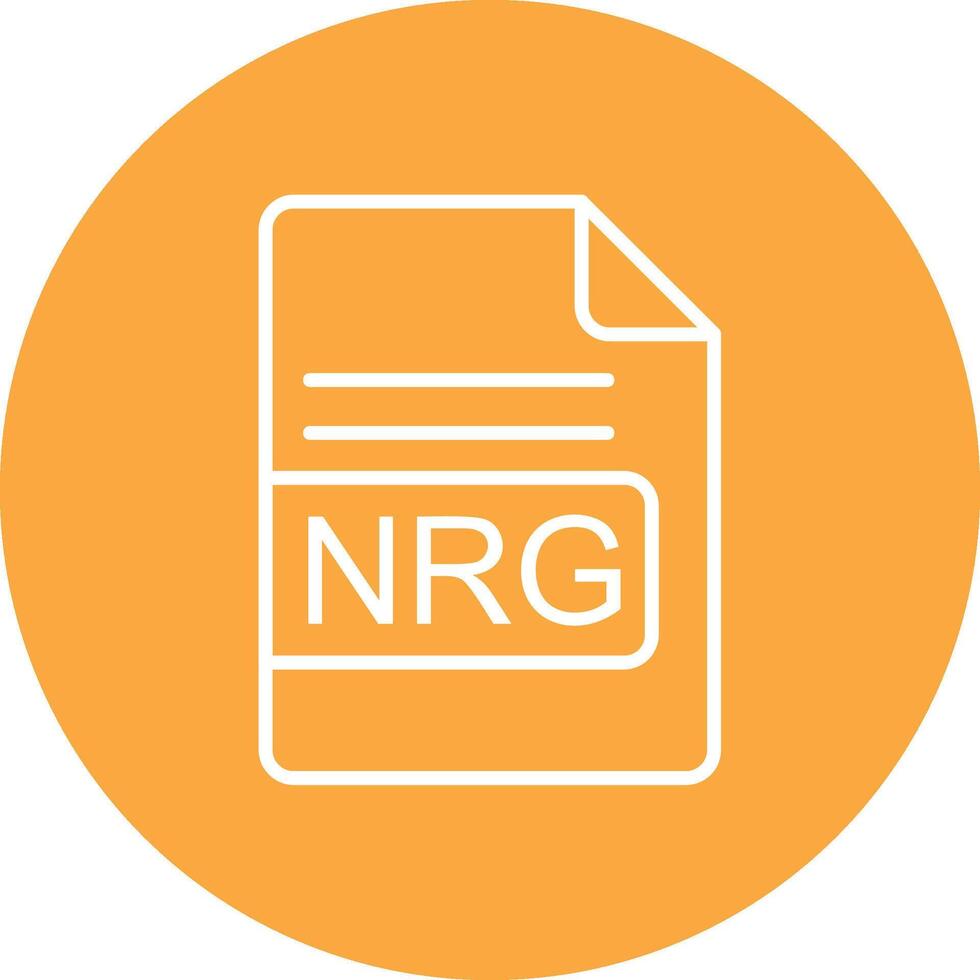 nrg file formato linea Multi cerchio icona vettore