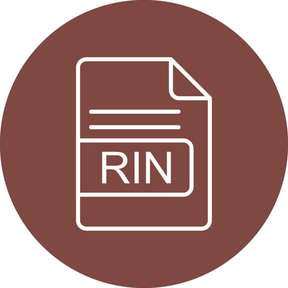 rin file formato linea Multi cerchio icona vettore