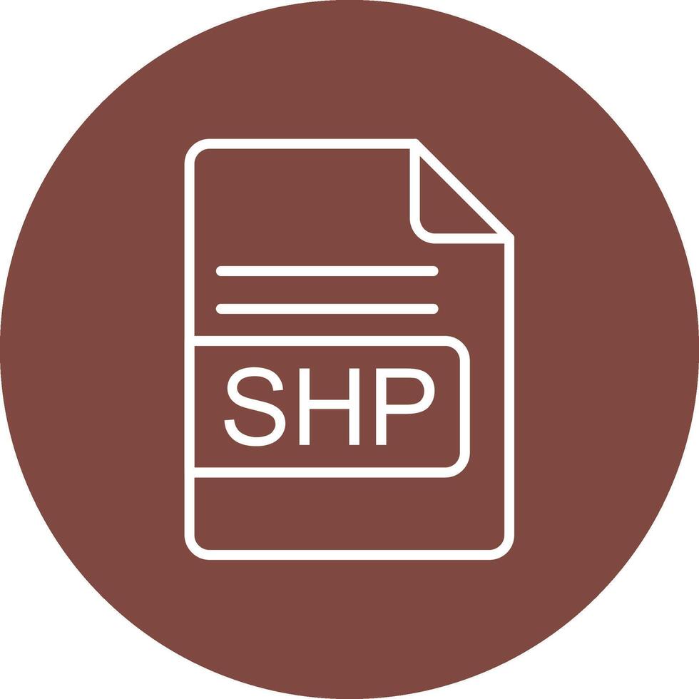 shp file formato linea Multi cerchio icona vettore