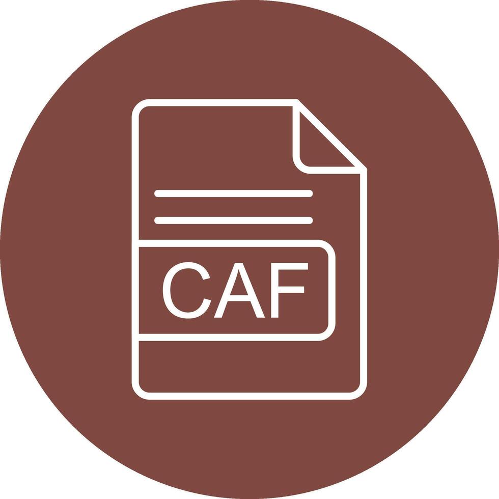 caf file formato linea Multi cerchio icona vettore