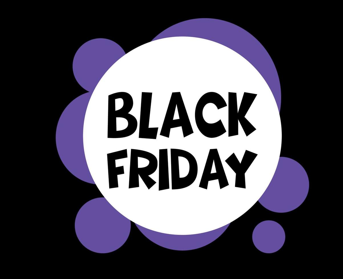 venerdì nero disegno vettoriale giorno 29 novembre vacanza pubblicità vendita astratta viola e bianco illustrazione con sfondo nero