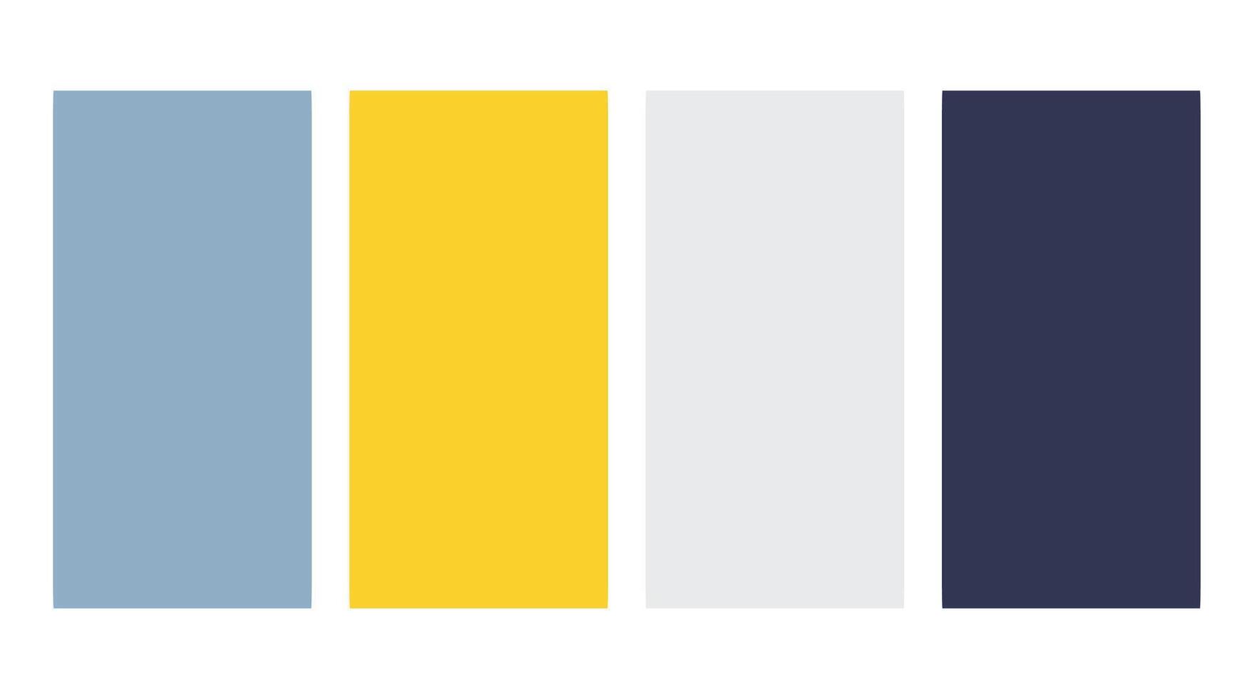 grigio, giallo, buio grigio colore tavolozza. impostato di luminosa colore tavolozza combinazione nel rgb esadecimale. colore tavolozza per ui UX design. astratto illustrazione per il tuo grafico disegno, striscione, atterraggio pagina vettore