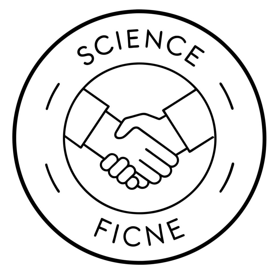 scienza e tecnologia logo illustrazione vettore