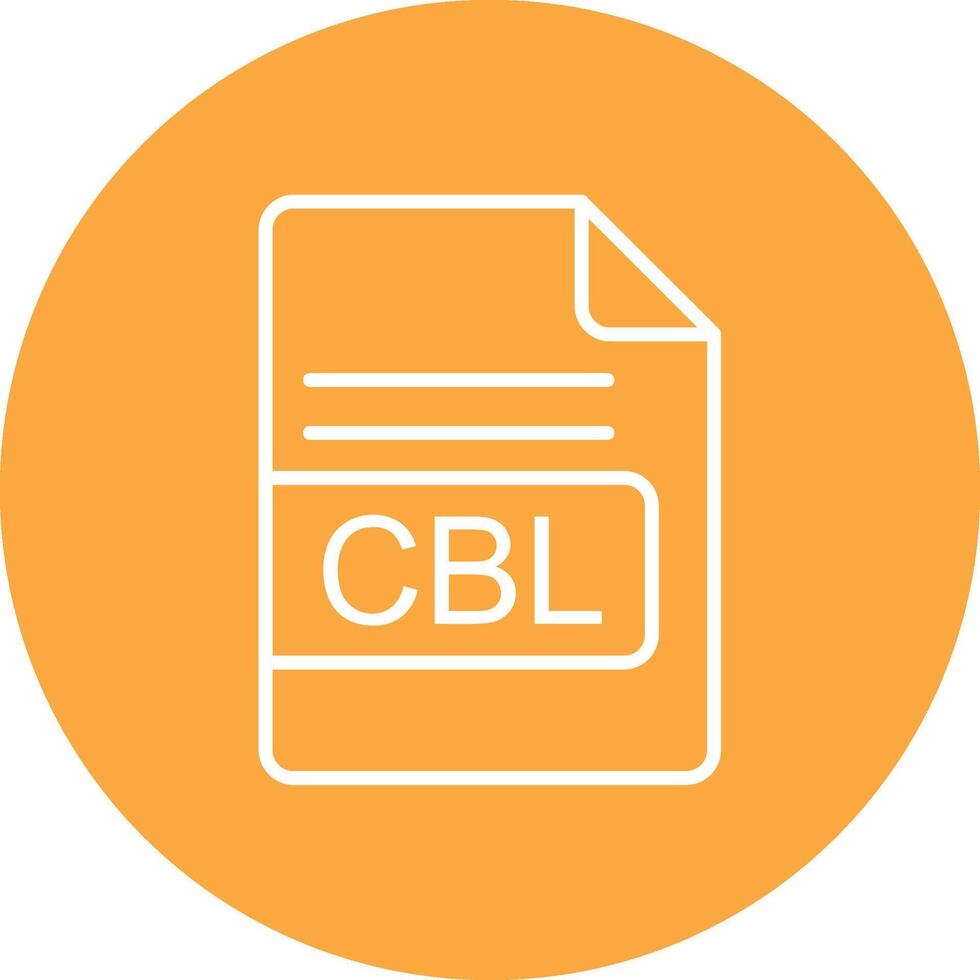 cbl file formato linea Multi cerchio icona vettore