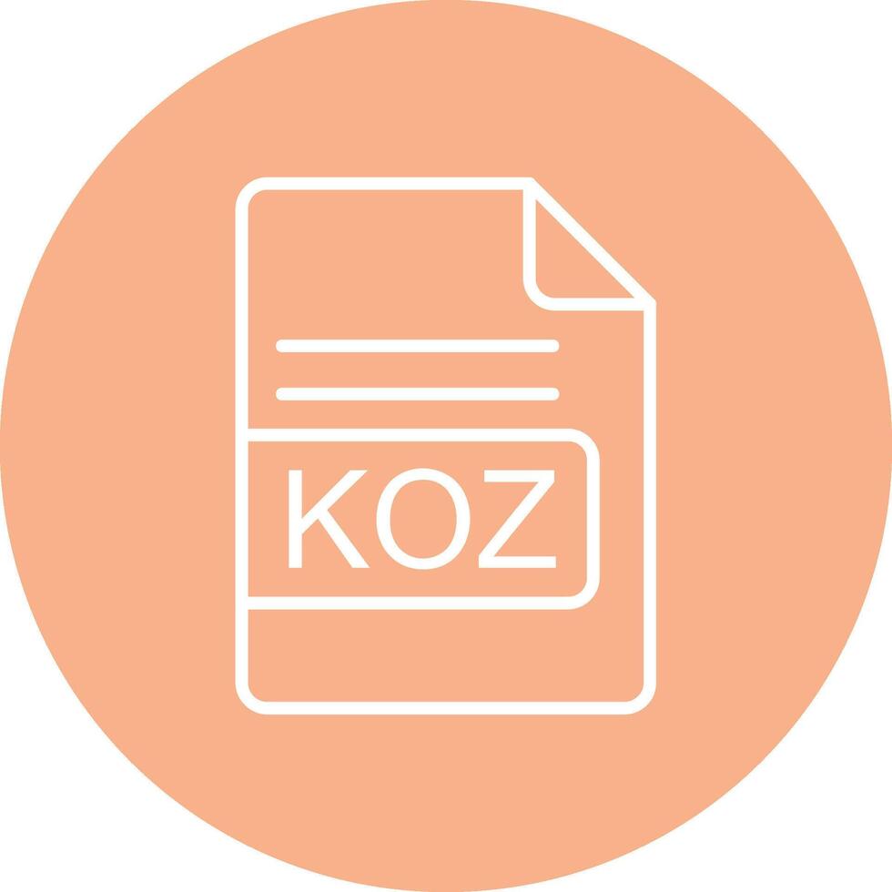 koz file formato linea Multi cerchio icona vettore