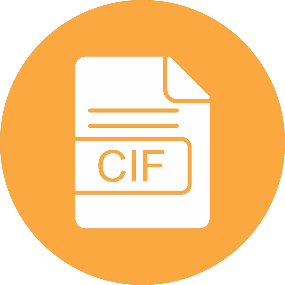 cif file formato glifo Multi cerchio icona vettore